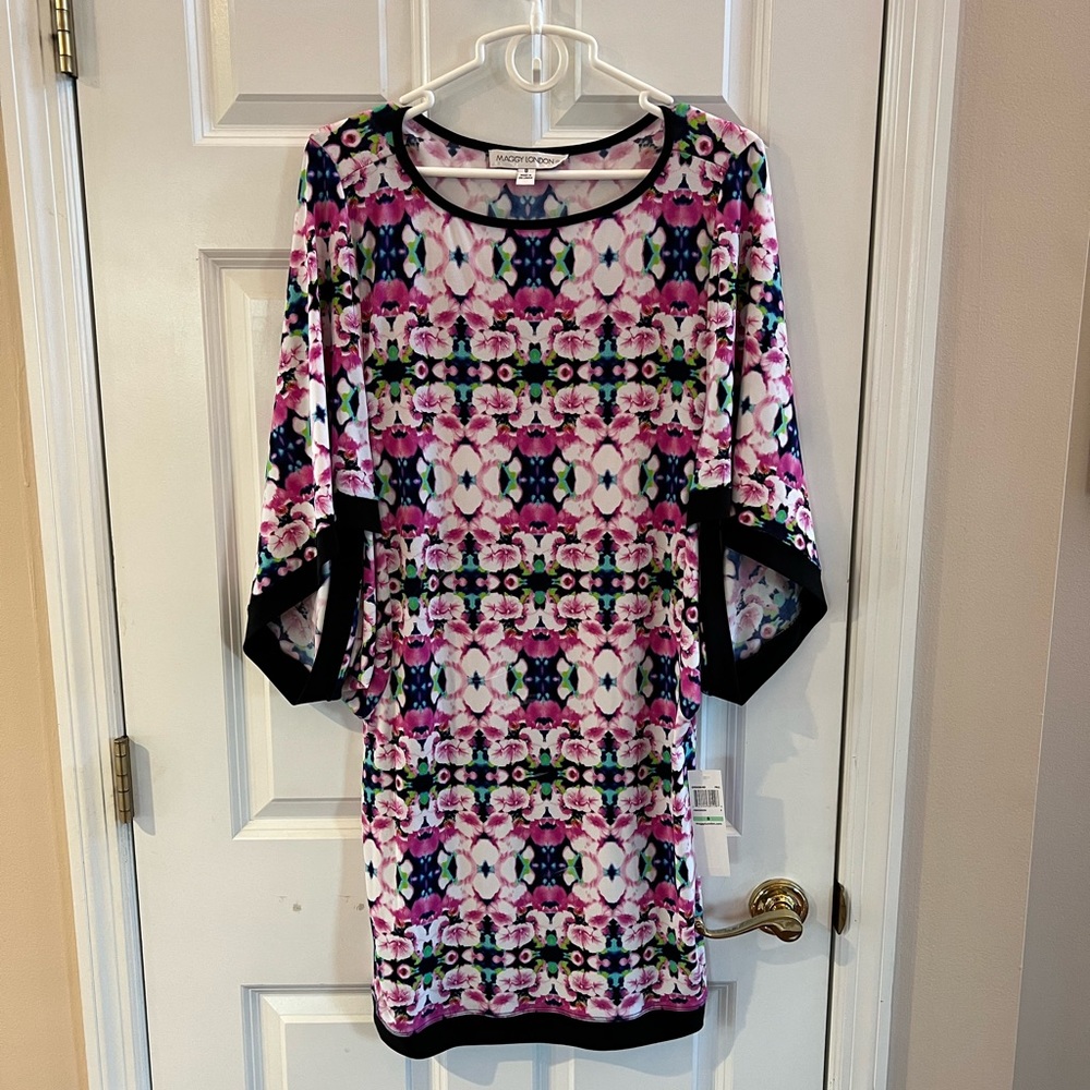 Maggy London dress- Floral print. SZ 8 NWT